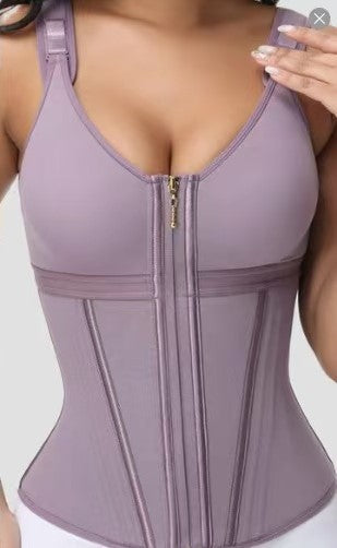 Body shaping vest top with bra