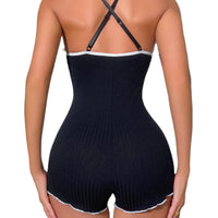 Thumbnail for Sexy V-neck seductive bow jumpsuit