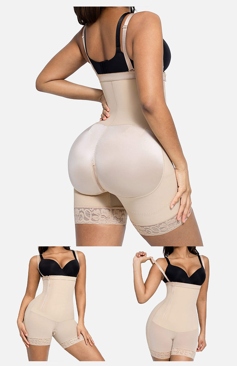 Side zipper hip-lift pants