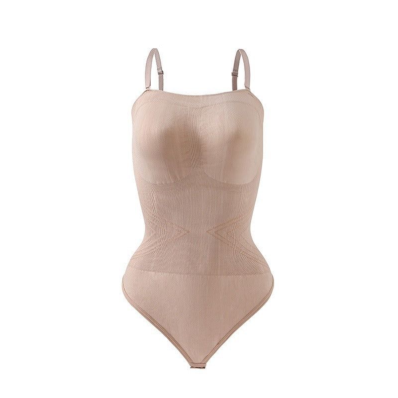 Enhanced triangle jumpsuit thong