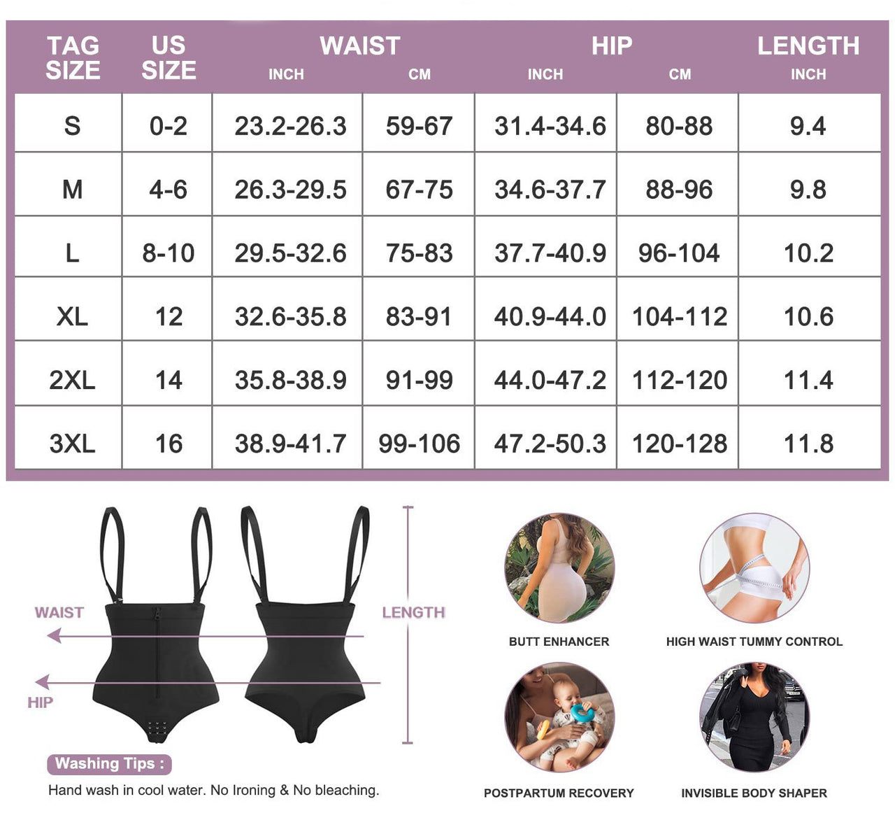 Zippered double tummy-control briefs with hip lift and open crotch