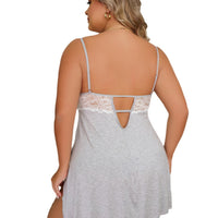 Thumbnail for Faja Luxe Popular plus-size lace suspender pajamas