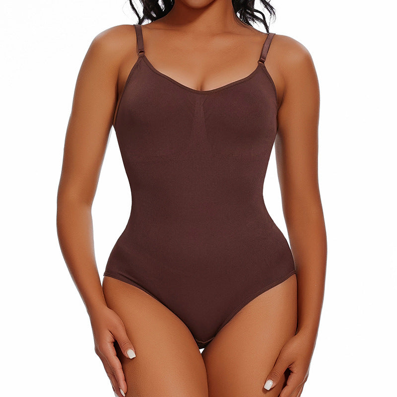 Bust-lifting body-shaping corset briefs