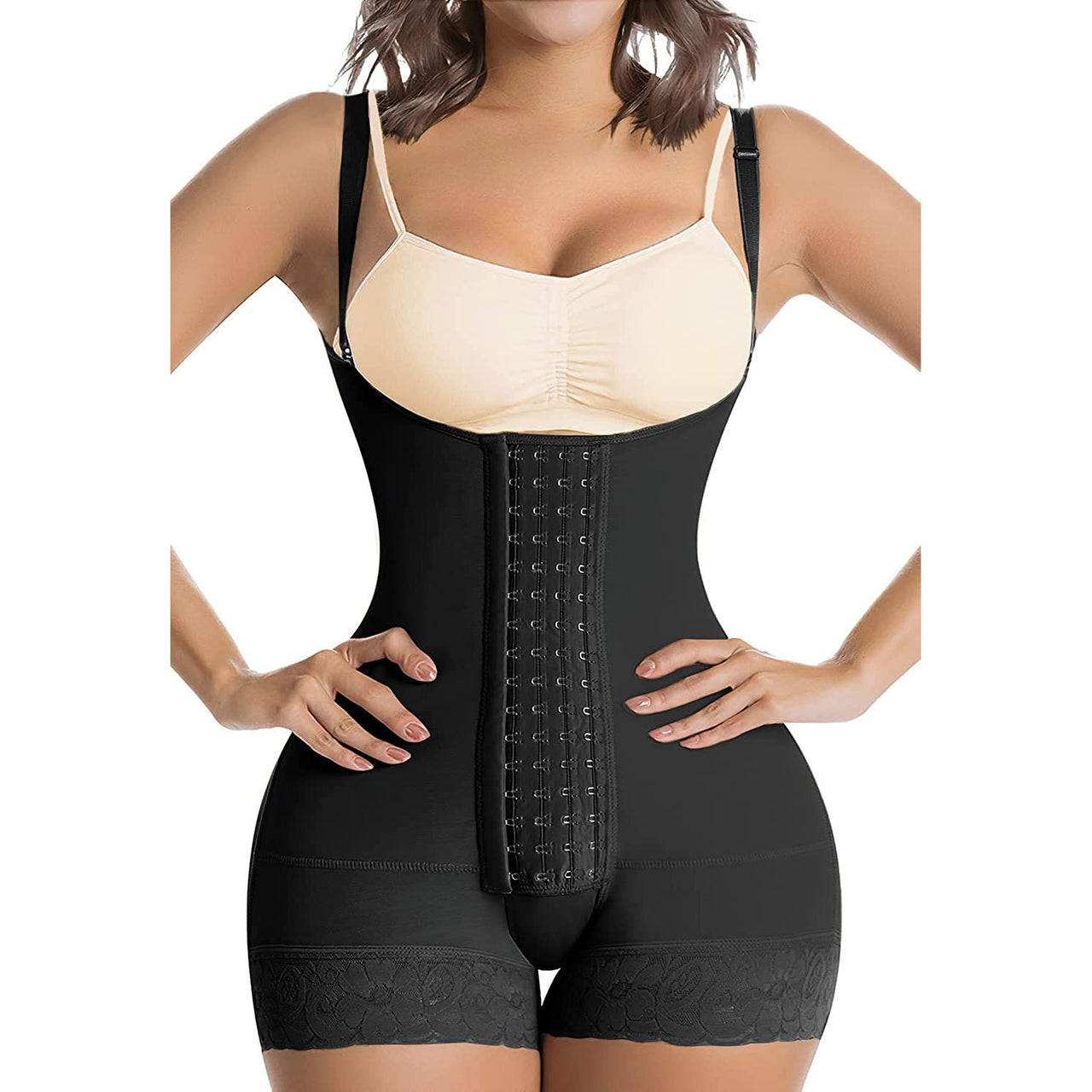 Postpartum body shaping and tummy control four-breasted body shaping garment