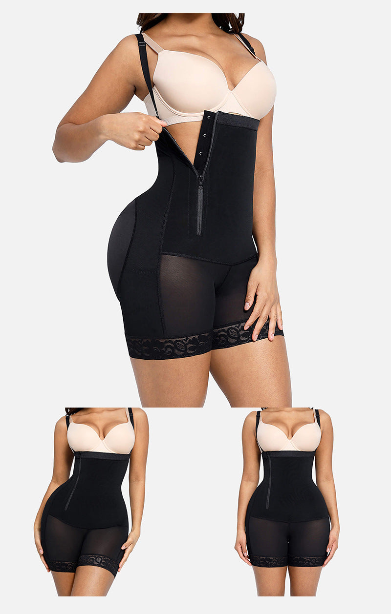 Side zipper hip-lift pants