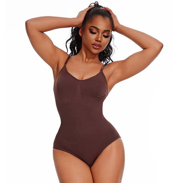 Bust-lifting body-shaping corset briefs