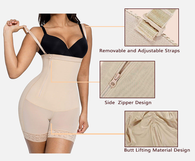 Side zipper hip-lift pants