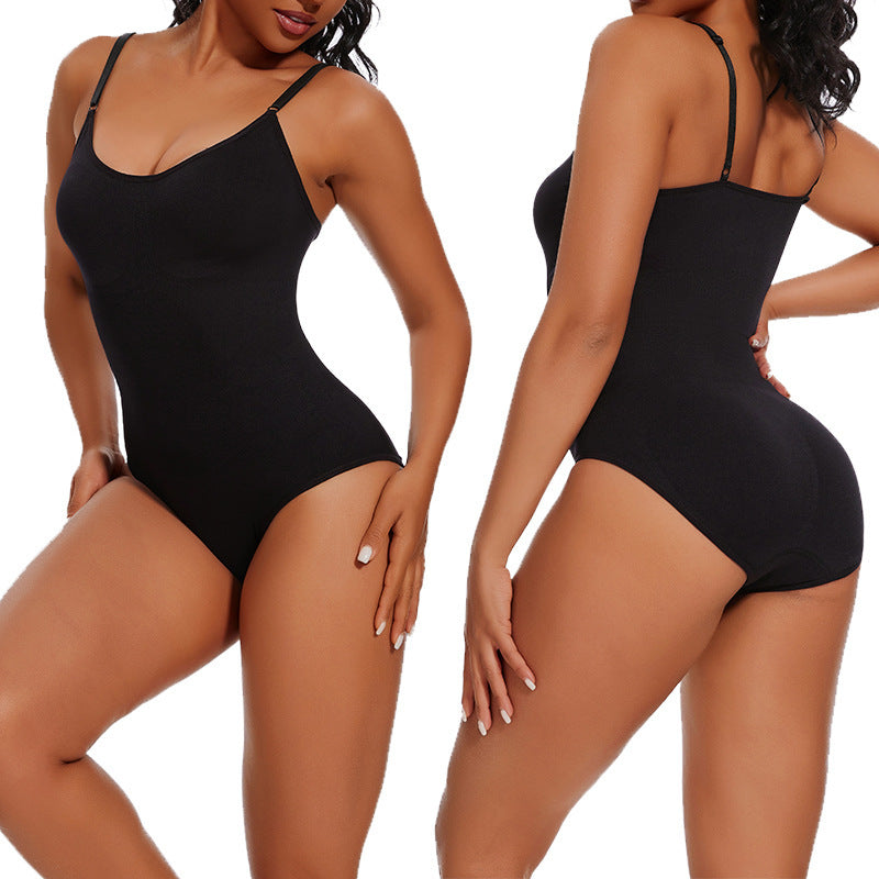 Bust-lifting body-shaping corset briefs