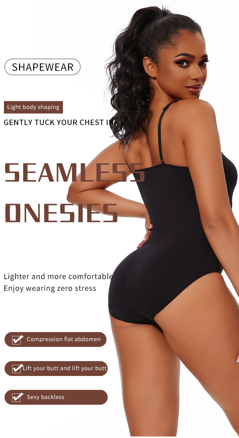 Bust-lifting body-shaping corset briefs