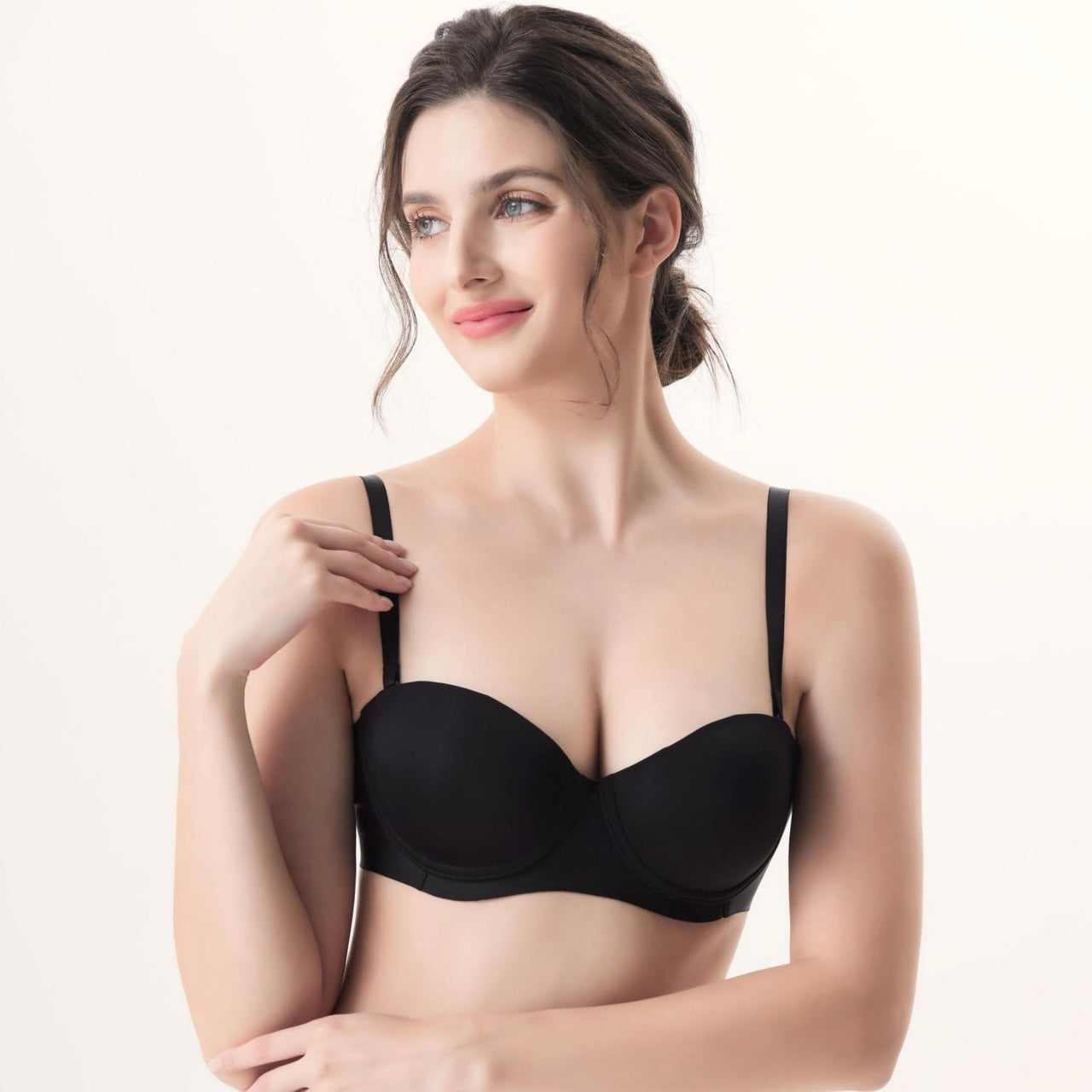 Smooth and seamless half-cup beautiful back bra