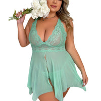 Thumbnail for Faja Luxe Popular plus-size irregular lace dress