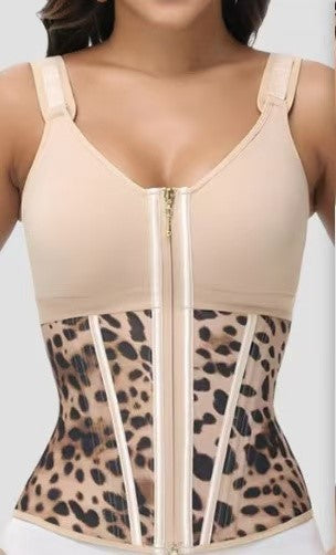 Body shaping vest top with bra