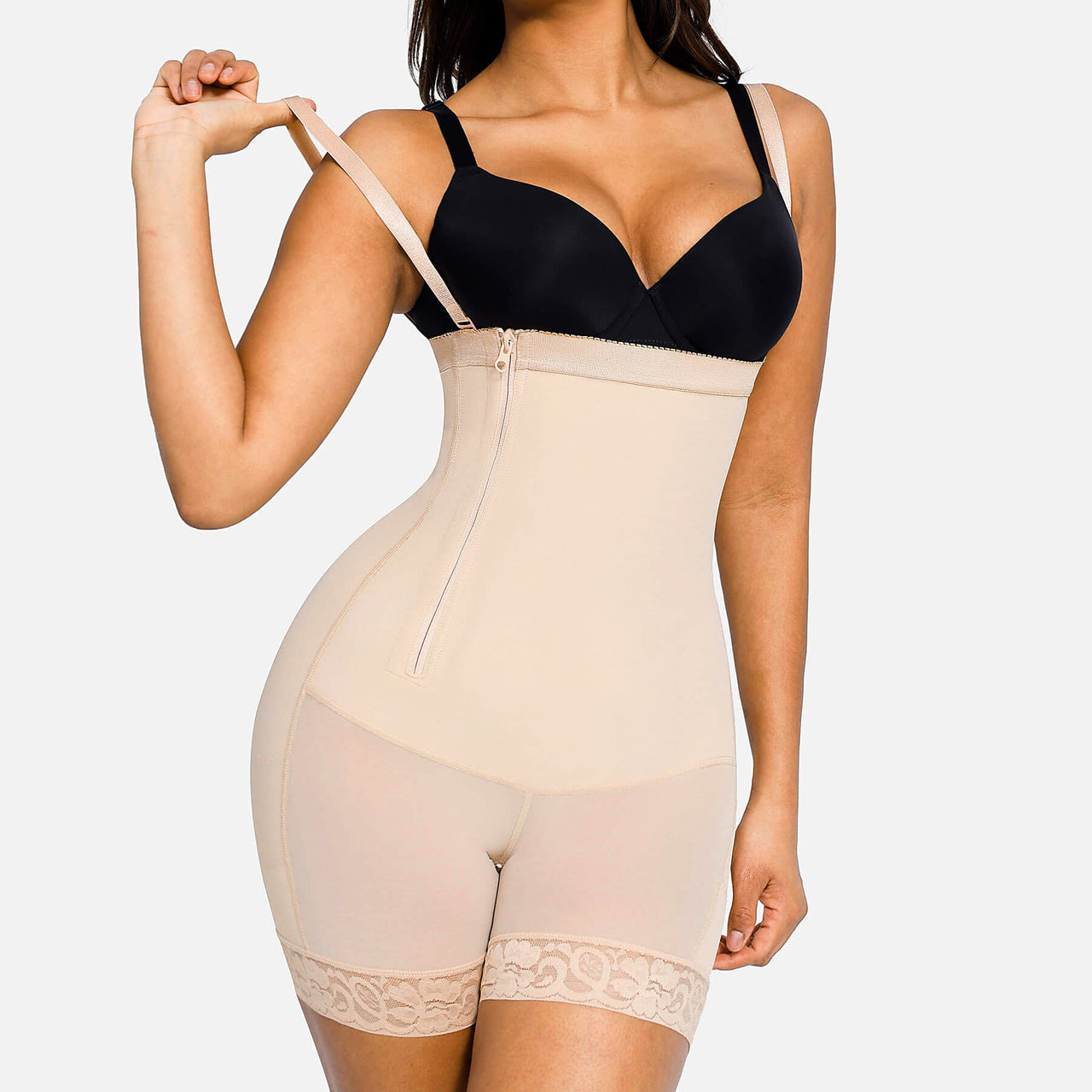 Side zipper hip-lift pants