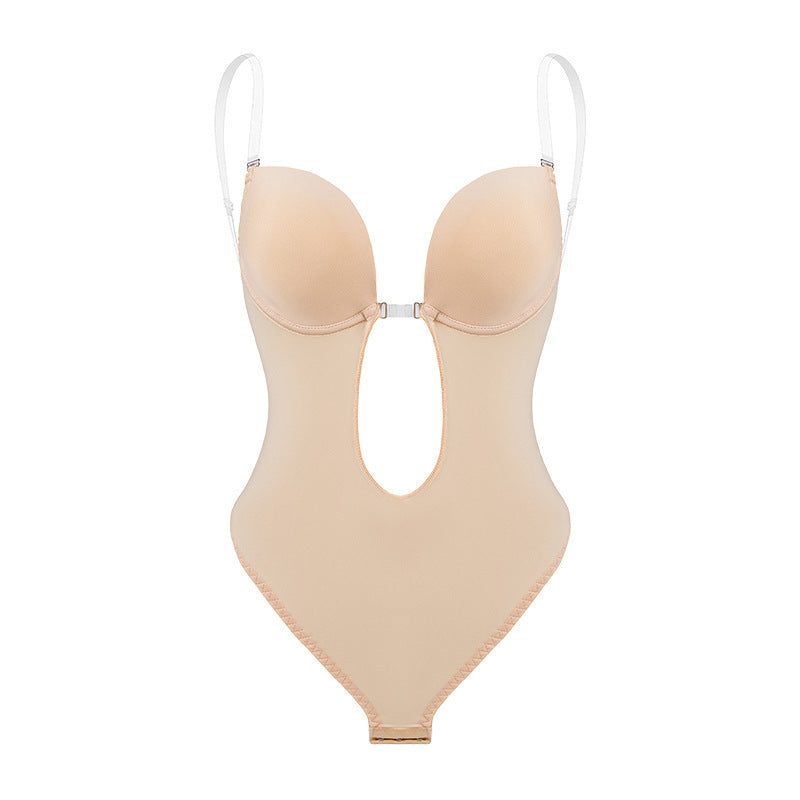 Backless bra shapewear bodysuit