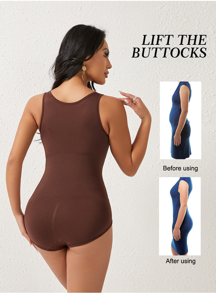 Enhanced button-down body shaper