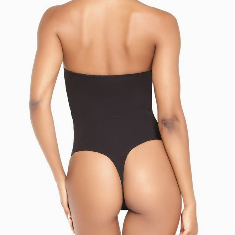 Enhanced triangle jumpsuit thong