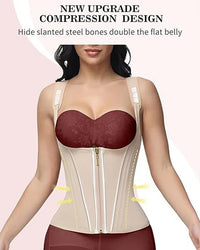 Thumbnail for Double-layer steel-boned tight waist shaping top