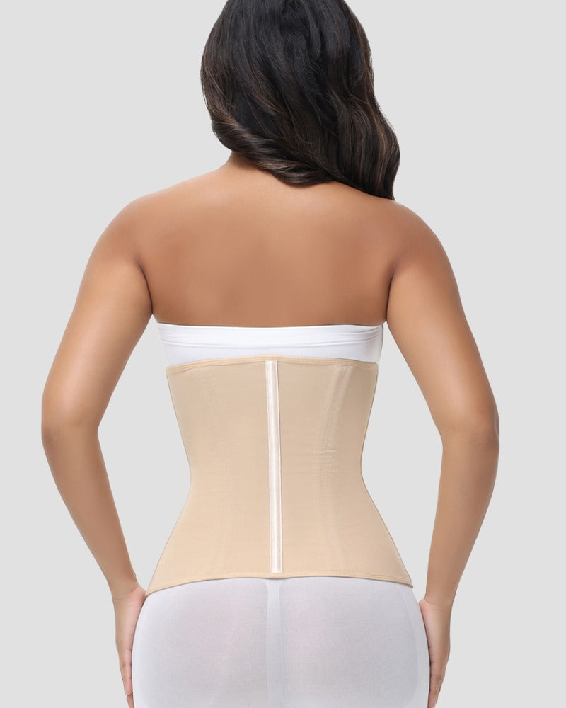 Latex outer zipper waistband