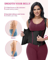 Thumbnail for Double-layer steel-boned tight waist shaping top