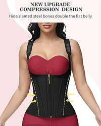Thumbnail for Double-layer steel-boned tight waist shaping top