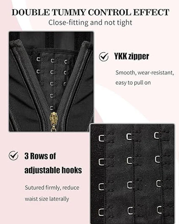 Double-layer steel-boned tight waist shaping top