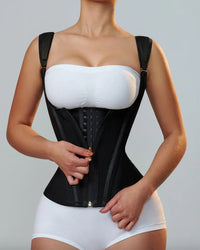 Thumbnail for Double-layer steel-boned tight waist shaping top