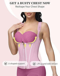 Thumbnail for Double-layer steel-boned tight waist shaping top