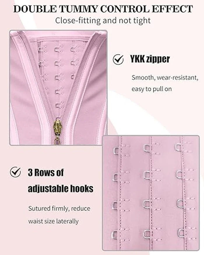 Double-layer steel-boned tight waist shaping top