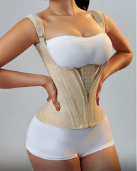 Thumbnail for Double-layer steel-boned tight waist shaping top