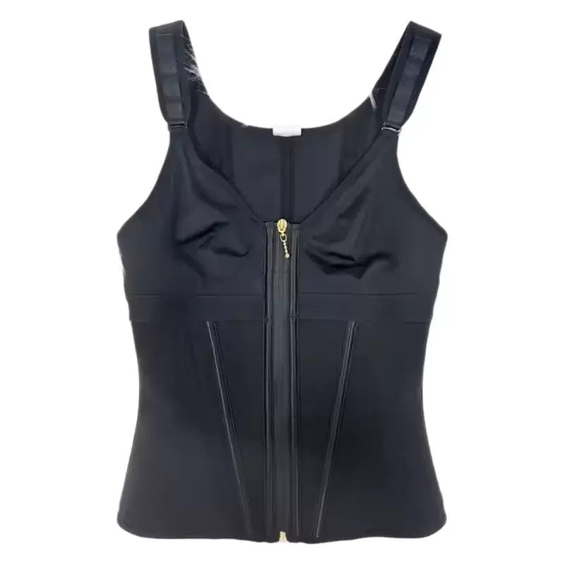 Body shaping vest top with bra