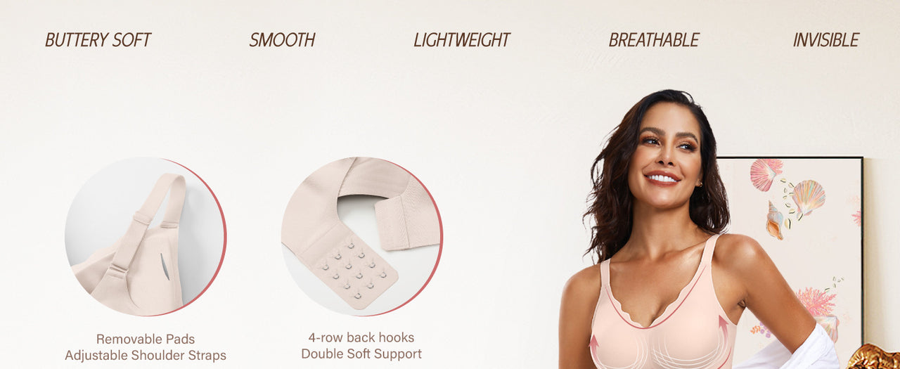 Large size seamless push-up bra