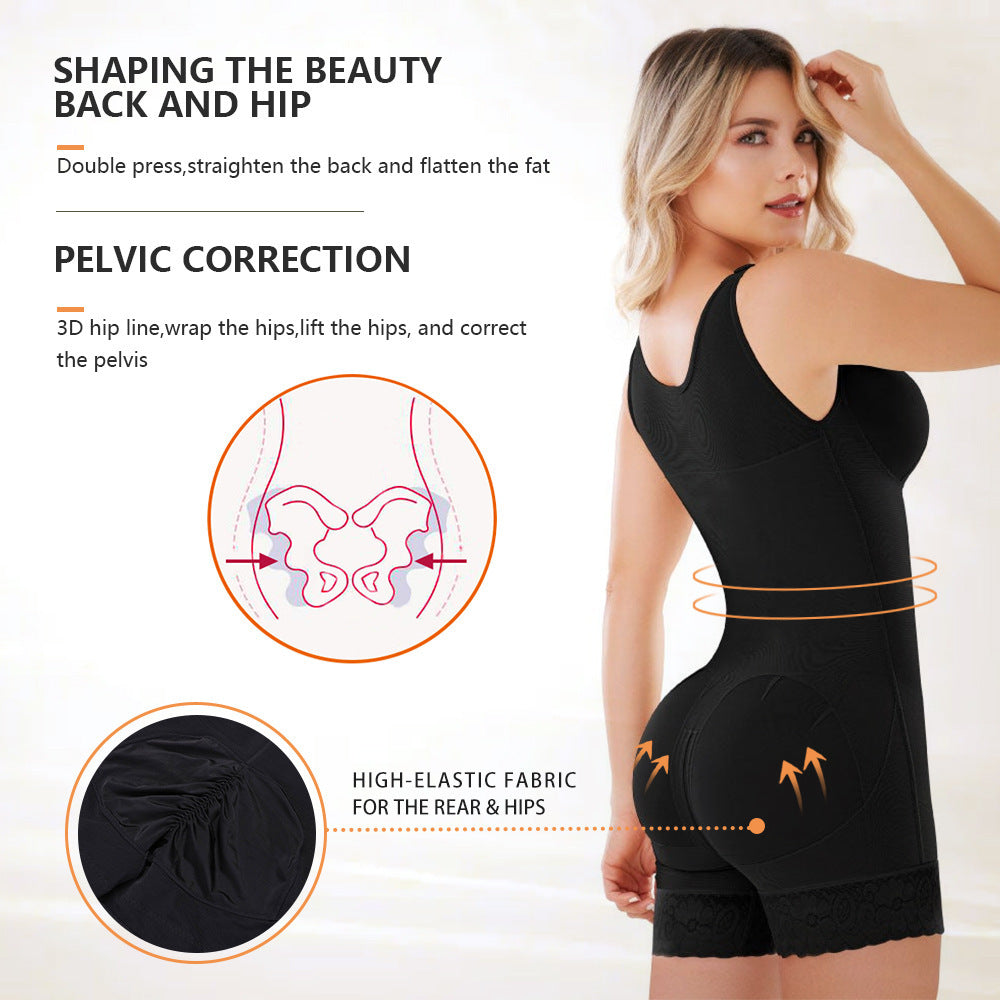 One-piece zipper bottom crotch body suit