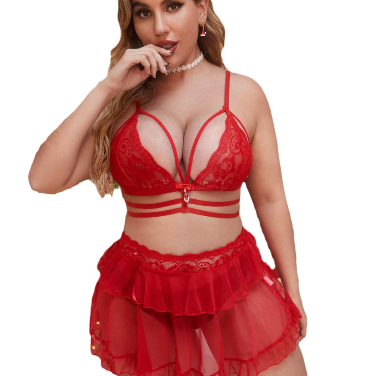 Halter neck bikini bra and panty set