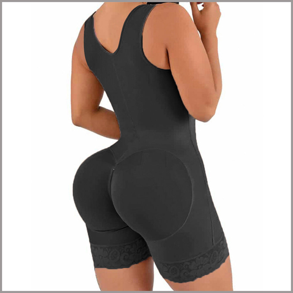 One-piece zipper bottom crotch body suit