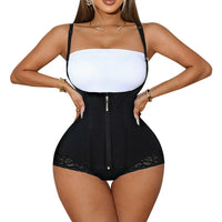 Thumbnail for Lace Front Zipper Open Bust Hip Lift Body Shaper