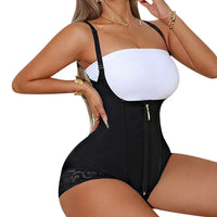 Thumbnail for Lace Front Zipper Open Bust Hip Lift Body Shaper