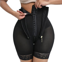Thumbnail for Zipper hip-lifting pants with double layer compression