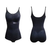 Thumbnail for Tummy-control and hip-lifting side zipper body shaping garment with buttons and a zipper